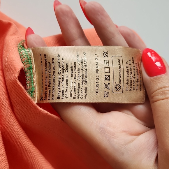 Scotch & Soda t-shirt, salmon pink, size M - Picture 4 of 11